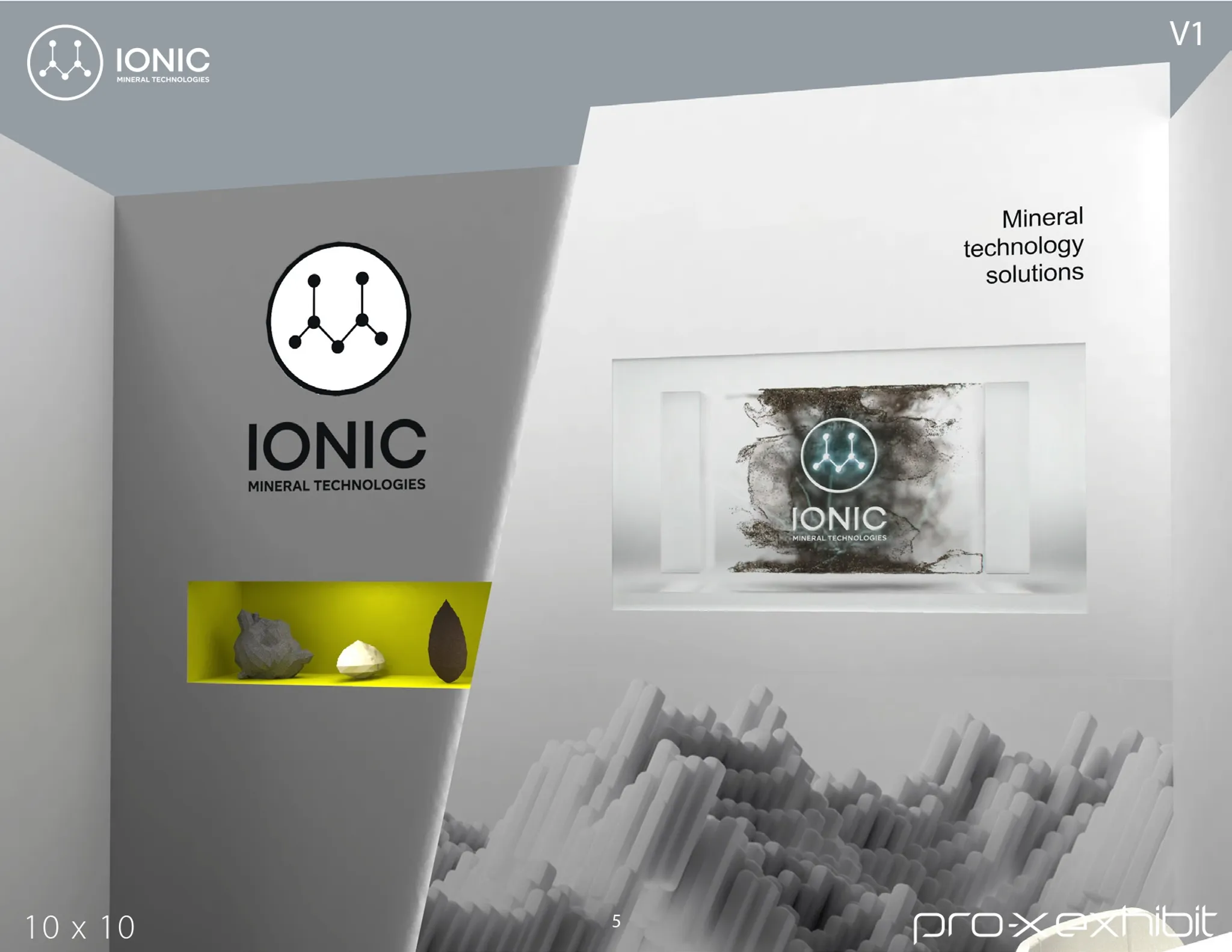 10x10 Inline booth design by Pro-X Exhibits